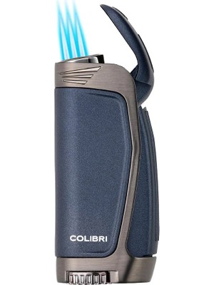 Colibri Enterprise E3 Koyu Mavi/gunmetal Gold Üç Torch Puro Çakmağı