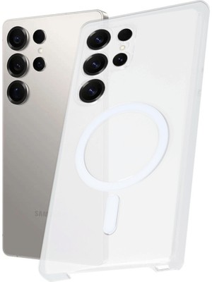 Galaxy S25 Ultra Kılıf Pc Zara Magsafe Şeffaf Kılıf - Şeffaf