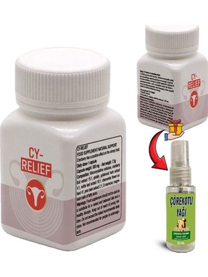 Cy-Relief 2 Kutu Amerikan Kızılcığı Ebegümeci Adaçayı C Vitamini Erkeğe Özel Destek + Çörek Otu Yağı