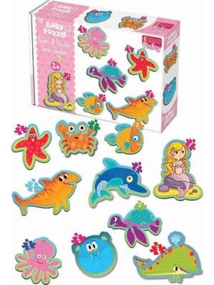 Hobibahçem Mey Ithalat® 1710 Baby Puzzle Benim Ilk Puzzlem Deniz Canlıları