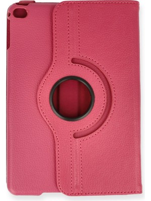 iPad Mini 4 Kılıf 360 Tablet Deri Kılıf - Pembe