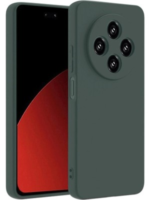Redmi 14C Kılıf First Silikon - Koyu Yeşil