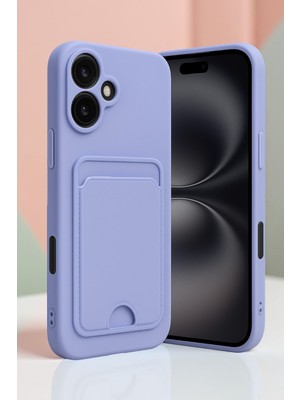 iPhone 16 Kılıf Kelvin Kartvizitli Silikon - Koyu Yeşil