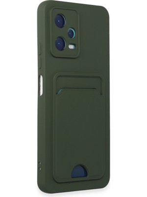Poco X5 5g Kılıf Kelvin Kartvizitli Silikon - Koyu Yeşil