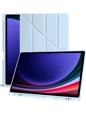 Galaxy X510 Tab S9 Fe 11 Kılıf Kalemlikli Mars Tablet Kılıfı - Mavi