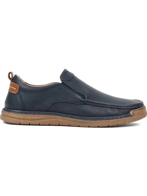 Celal Gültekin Erkek Lacivert Deri Sneaker