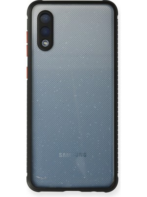 Galaxy A02 Kılıf Miami Şeffaf Silikon - Siyah