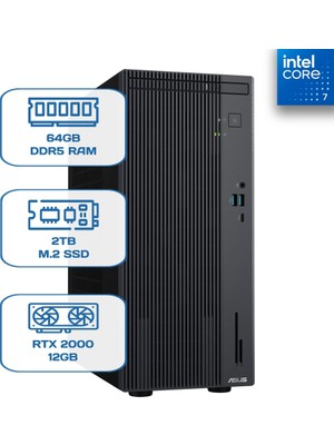 Asus Expertcenter P500MV-C724016512B0D Core 7 240H 64 GB Ddr5 2 Tb M.2 SSD Rtx 2000 12GB W11P Desktop