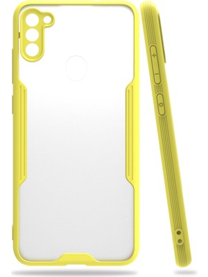 Galaxy A11 Kılıf Platin Silikon - Sarı