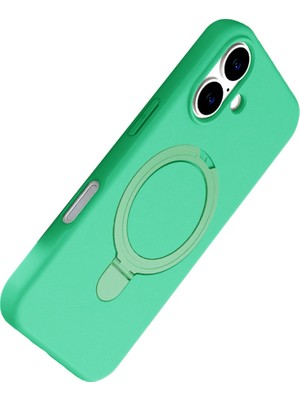 iPhone 17 Regal Magsafe Standlı Kapak - Yeşil