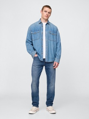 Gap Erkek Mavi GapFlex Slim Washwell™ Jean Pantolon