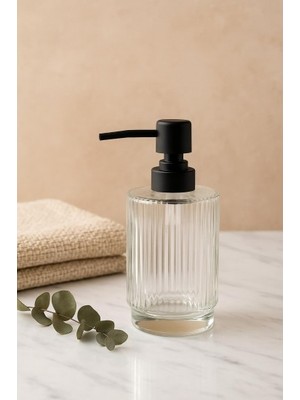 Bezos Cam Şeffaf Sıvı Sabunluk 200 ml Banyo Lavabo