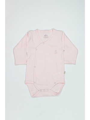 Nessi World Organik Natural Basic Style Kruvaze Uzun Kol Body BS17102 Pembe