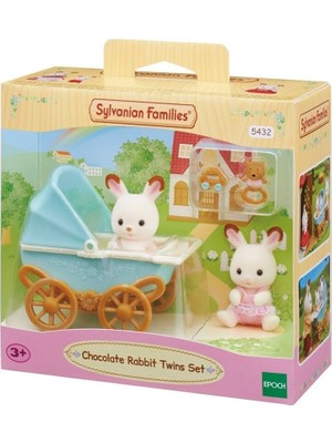 NW NessiWorld 5432 Sylvanian Families, Çikolata Kulaklı Ikiz Tavşan Bebek, +3 Yaş