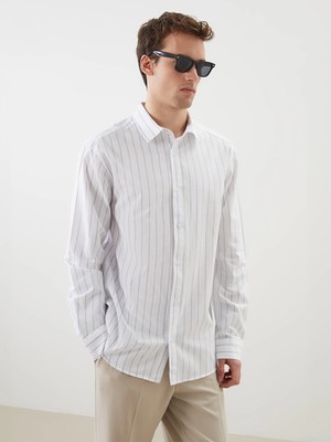 Lc Waikiki Yeni Sezon Regular Fit Kısa Kollu Çizgili Oxford Erkek Gömlek