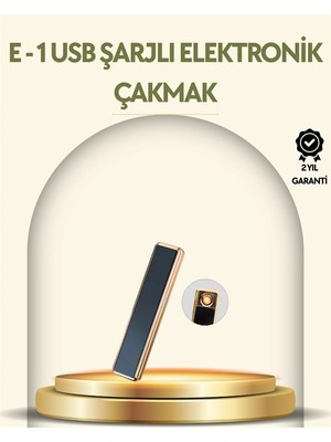 Epilons USB Şarjlı Alevsiz Elektronik Çakmak – Rüzgara Dayanıklı, Gazsız, Güvenli Kullanım