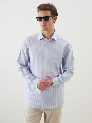 Lc Waikiki Yeni Sezon Regular Fit Kısa Kollu Çizgili Oxford Erkek Gömlek