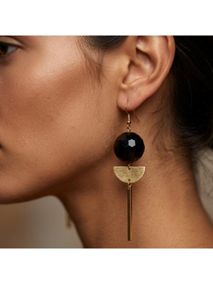THEIA GemWorks Runis - Oniks Taşlı El Yapımı Küpe