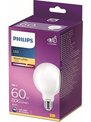 Larskas Philips LED Classic 60W G93 E27 Sarı Işık Dim Edilmez LED Ampul