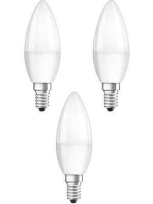 Larskas 6W LED Mum Ampul Sarı Işık 3000K 3 Adet - E14          [enerji Sınıfı F]