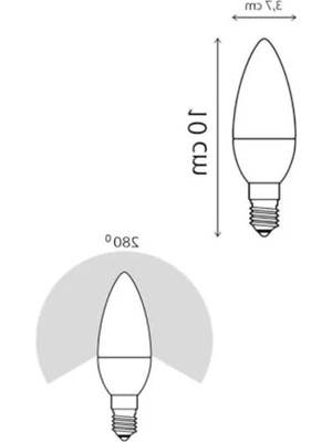 Larskas 6W Sarı Işık LED Mum Ampul, E14, 3 Adet Paket