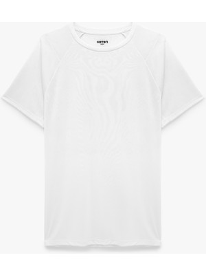 Koton Bisiklet Yaka Dikiş Detaylı Kısa Reglan Kollu Basic Oversize Spor Tişört