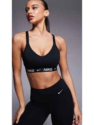 Nike Indy Med Dri-Fit Orta Destekli Kadın Siyah Antrenman Sporcu Sütyeni