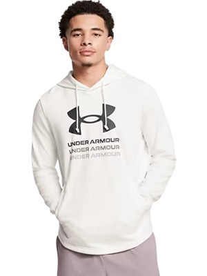Under Armour Rival Terry Graphic Kapüşonlu Sweatshirt Beyaz