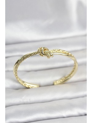 Sylar Gold Renk Düğüm Model Pirinç Kadın Bileklik