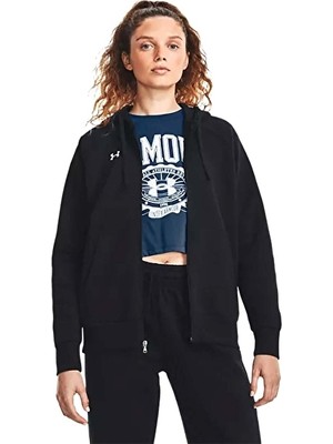 Under Armour Rival Fleece Kapüşonlu Fermuarlı Kadın Sweatshirt Siyah