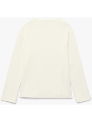 Koton Dik Yaka Modal Karışımlı Uzun Kollu Slim Fit Tişört