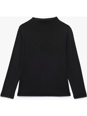Koton Dik Yaka Modal Karışımlı Uzun Kollu Slim Fit Tişört