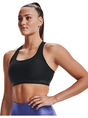 Under Armour Mid Çapraz Sırtlı Sporcu Sütyeni Siyah