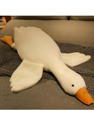 Larskas Sevimli Peluş Uyku Arkadaşım Kaz 75 Cm- Uçan Kaz Morton Uyku Yastığı Beyaz