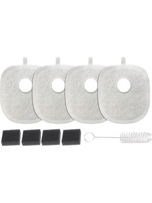 Larskas Xenon Smart Kedi Su Pınarı Filtresi X8652 ve X8653 Uyumlu | 4'lü Set Fırça ve Süngerli Yedek Parça X8783          [enerji Sınıfı A+]