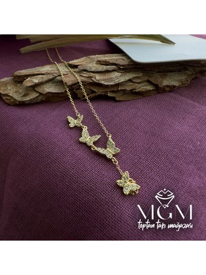 Belirtilmemiş Zirkon Taşlı Detaylı Kolye - KL0012