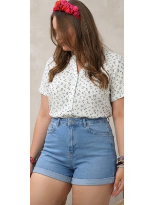 Aida Fashion Duble Paça Denim Şort