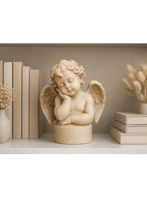 Yapı3D 15 cm Uyuyan Melek Figürü Dekoratif Biblo – Masaüstü Raf ve Kitaplık Dekoru – Dekorasyon Objesi –
