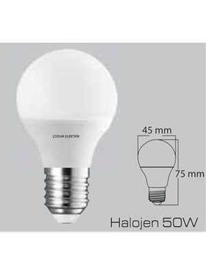 Larskas LED Ampul, 7W = 50W Eşdeğer, 3000 Kelvin Sarı Işık, E27 Duy, G45, E Enerji, 540 Lümen          [enerji Sınıfı E]