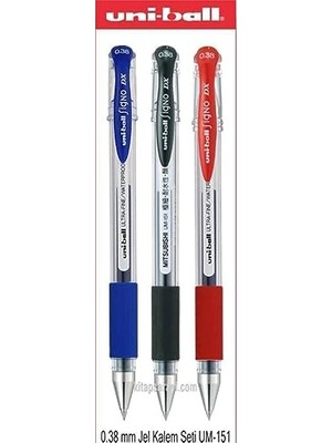 Larskas Uniball Signo Dx 0.38 mm Jel Kalem Seti 3 Adet UM-151