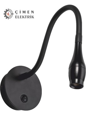 Marsilyan Eco Lounge Cata Ct 5232 Siyah Kasa LED Aplik 3W 3200K Gün Işığı