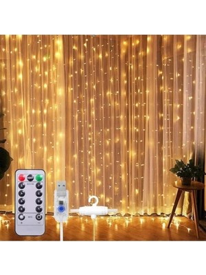 Larskas 5 Metre Sarı LED Işık Zinciri - USB Girişli ve Uzaktan Kumandalı