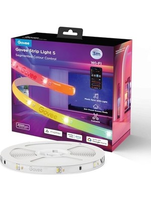 Larskas Govee Rgbıcw Wifi+Bluetooth Matter Destekli, Kesilebilir, Silikon Kaplamalı LED Şerit - 3 Metre          [enerji Sınıfı A]