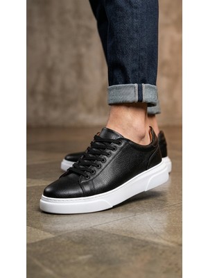 11boa BLF-010 Erkek Sneaker Günlük Casual Spor Ayakkabı Siyah Beyaz Taban