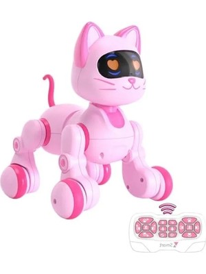 Larskas 30 Fonksiyonlu Uzaktan Kumandalı Robot Kedi ve Köpek, Sesli Işıklı Çocuk Oyuncağı