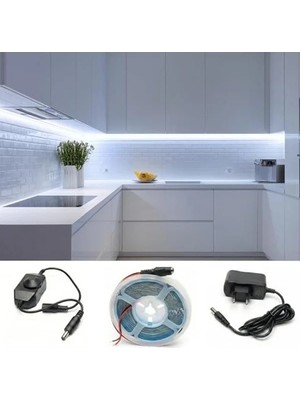 Larskas 5 Metre Beyaz Şerit LED Aydınlatma Seti, Parlaklık Ayarı