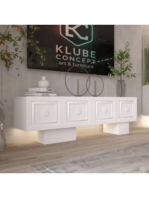 Klubeconcept Marvena Beyaz Klasik Salon Konsolu Dekoratif Mareva Pure Beyaz Modern Klasik Konsol Şık Salon Mobilyası Mdf