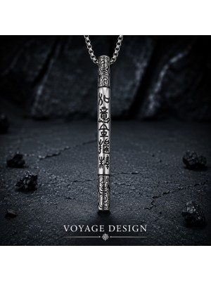 Voyage Accessory Paslanmaz Çelik Çin Feng Shui Esintili Şans ve Bereket Kolye