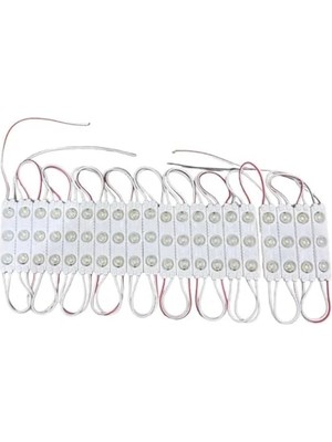 Larskas 1.5W 12V Mercekli Modül LED Seti, 20 Adet Beyaz Işık ile