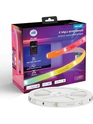 Larskas Govee Rgbıcw Wifi+Bluetooth Matter Destekli, Kesilebilir, Silikon Kaplamalı LED Şerit - 3 Metre          [enerji Sınıfı A]